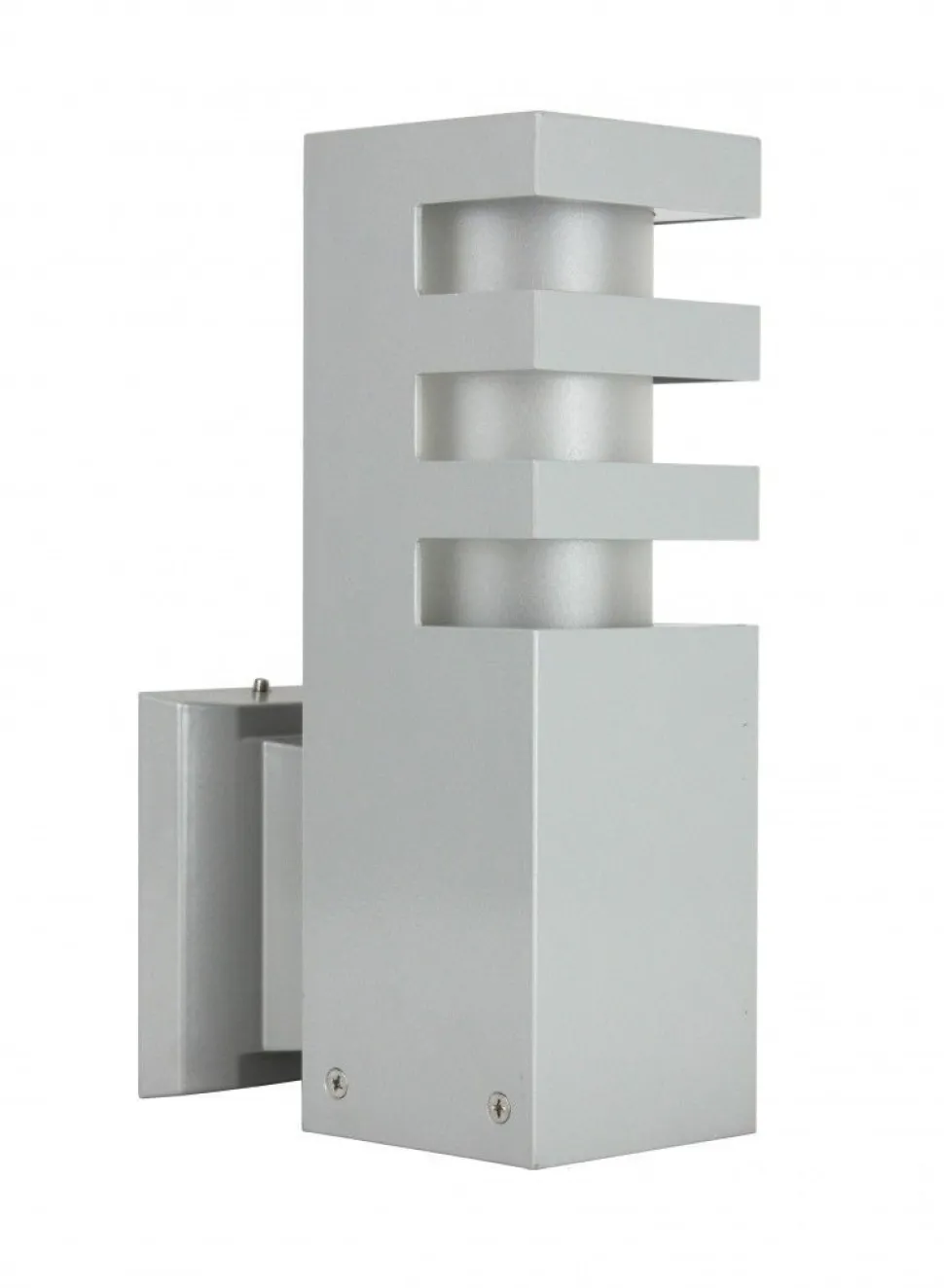 Eckige Wandlampe Außen IP54 wetterfest in Silber