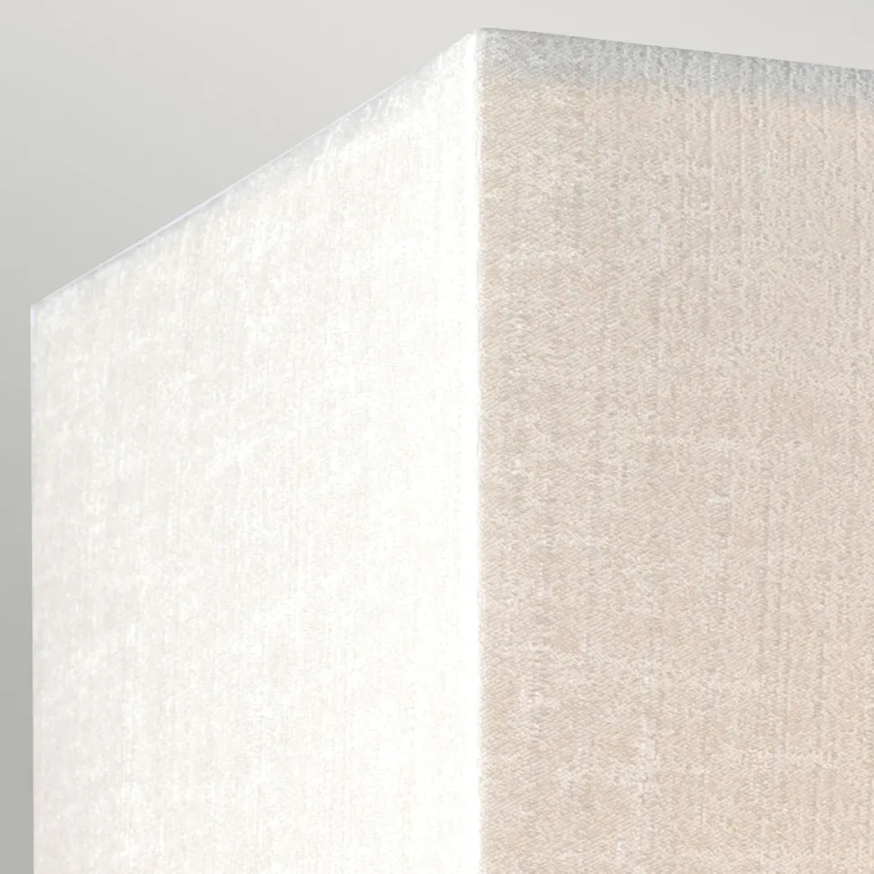 Eckige Wandleuchte Stoff Creme Messing E27 NADATILA