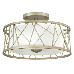 Edle Deckenleuchte RYAN Blattsilber Ø51cm Lampe