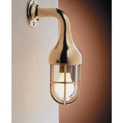 Edle Wandlampe NAPOLI Messing Glas Maritim Antik