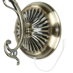 Edle Wandlampe ORCHIDEA Jugendstil Alabaster Glas