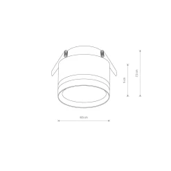 Einbaustrahler GX53 Ø 8,5 cm Weiß Aluminium Modern