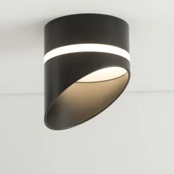 Einbaustrahler GX53 Schwarz H: 12 cm Aluminium Modern