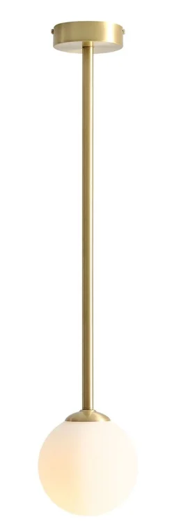 Elegant Deckenlampe in Messing Metall Glas Ø14 cm E14