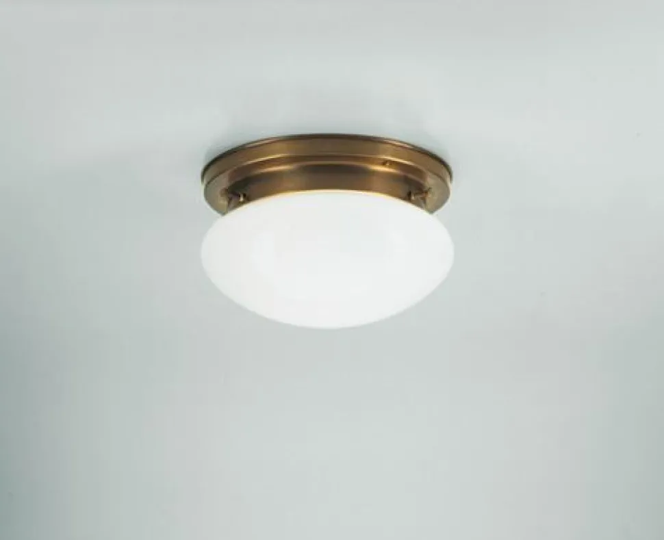 Elegante Deckenlampe E27 Berliner Messing Glas Ø20 cm