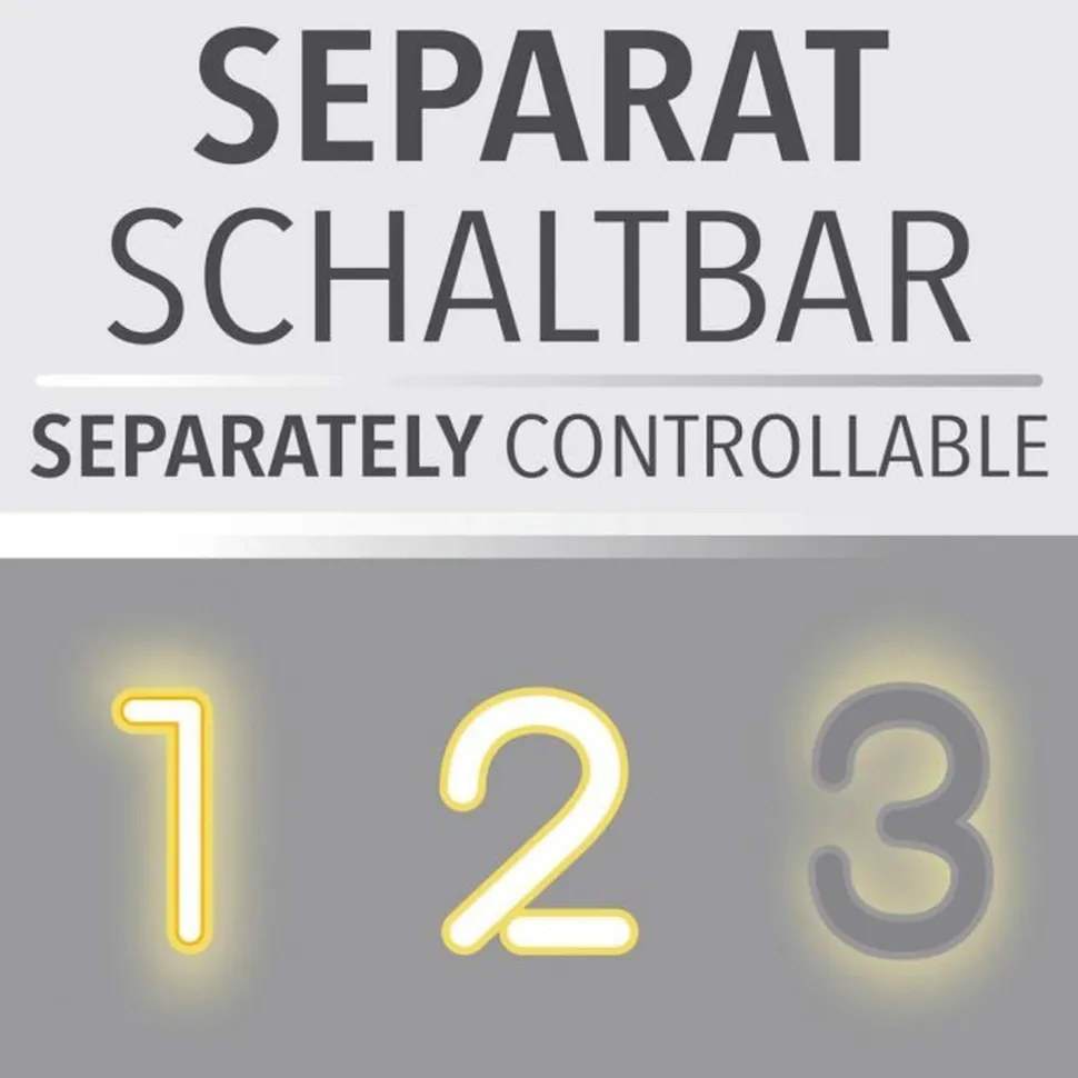 Flexible Stehleuchte Glas Metall 170 cm inkl E14 3000 K