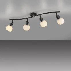 Flexibler Deckenstrahler Glas Metall inkl E14 3000 K