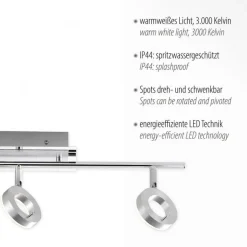 Flexibler LED Deckenspot in Aluminium IP44 L:67 cm