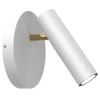 Flexibler Wandspot Weiß Gold GU10 H:19,5 cm stilvoll