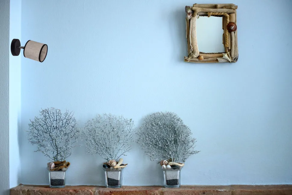 Flexibler Wandstrahler blendarm Stoff E14 H:16 cm klein