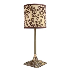 Florale Tischleuchte Nachttischlampe Weiß