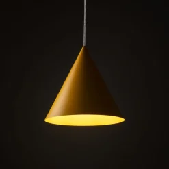 Gelbe Hängelampe Metall E27 Ø 25 cm H: max. 160 cm verstellbar