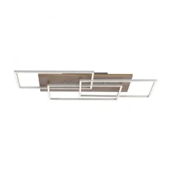 Gemütliche LED Deckenlampe Holz L:82 cm 4320 lm dimmbar