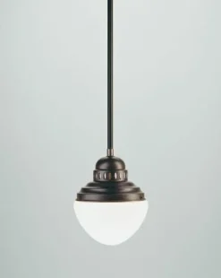 Gemütliche Pendelleuchte Glas Antik Messing Ø18 cm E27