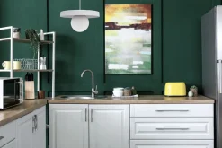 Gemütliche Pendelleuchte Glas Metall Weiß E27 Ø30 cm