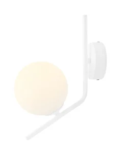 Gemütliche Wandlampe Weiß E14 Glas Kugel blendarm