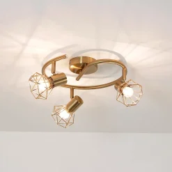 Geometrischer Spot Metall Retro in Messing vielseitig MIA