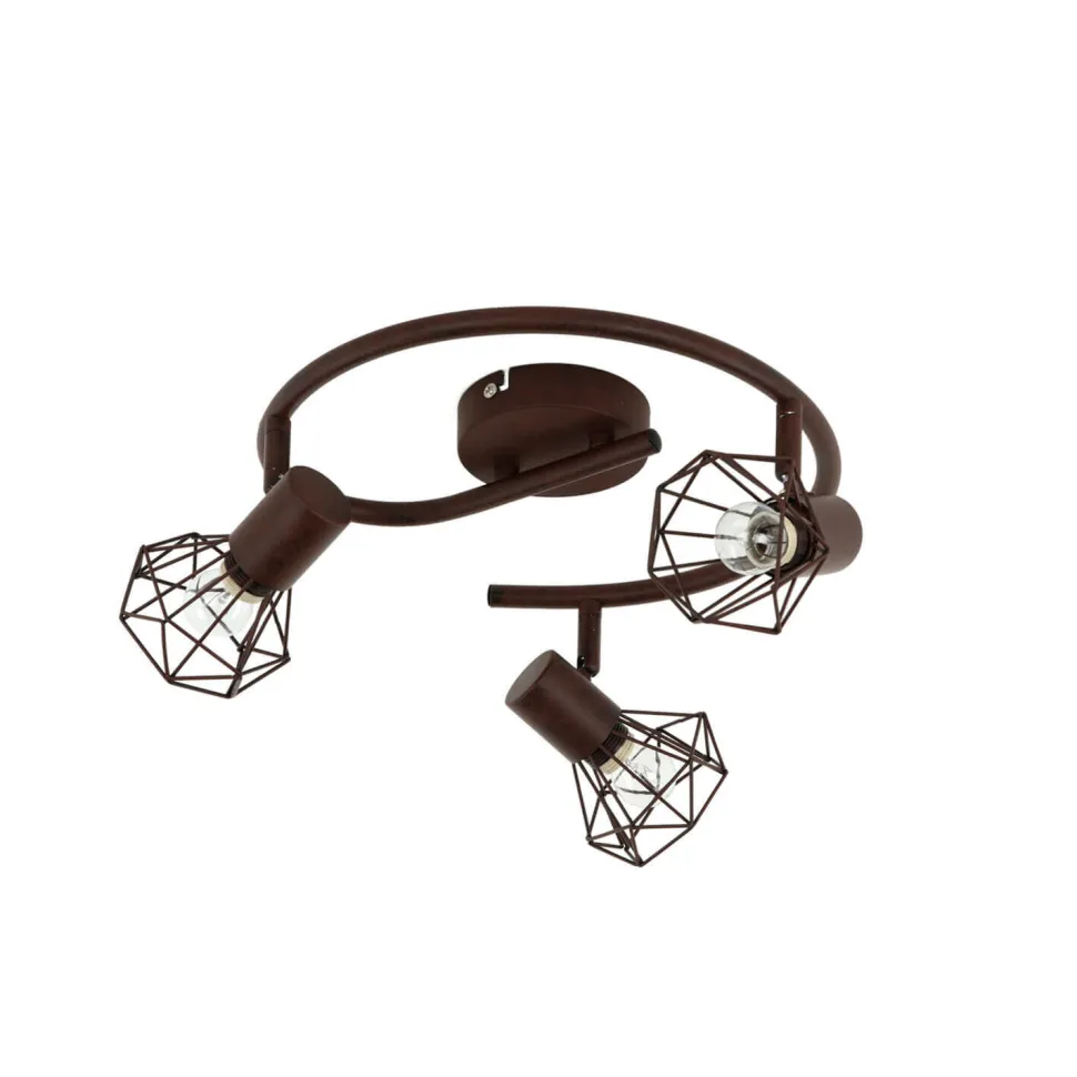 Geometrischer Spot Metall Retro in Rostbraun MIA