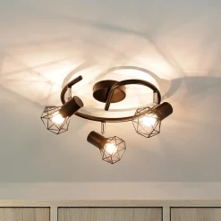 Geometrischer Spot Schwarz Metall Retro vielseitig MIA