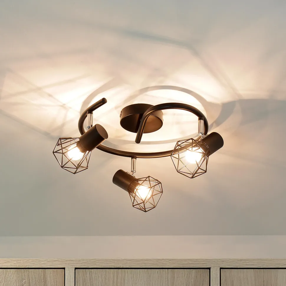 Geometrischer Spot Schwarz Metall Retro vielseitig MIA