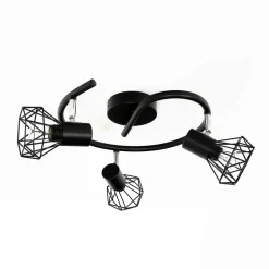 Geometrischer Spot Schwarz Metall Retro vielseitig MIA