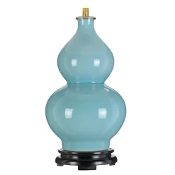 Gestell für Tischlampe Keramik E27 Hellblau 43 cm