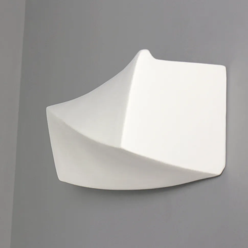 Gipslampe Wand Weiß bemalbar Up Down E27 dekorativ