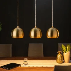 Glanzvolle Hängelampe MIRRI Gold Retro Esstisch