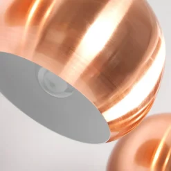 Glänzende Hängeleuchte Retro lang E27 Kupfer Optik