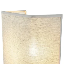 Graue Wandleuchte Stoff Schirm eckig Loft Design ALICE