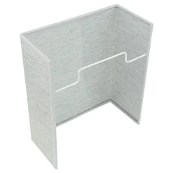 Graue Wandleuchte Stoff Schirm eckig Loft Design ALICE