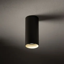 Grauer Deckenstrahler Metall GU10 rund Ø5,5 cm Aufputz