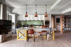Große Hängelampe in Kupfer Industrie Loft Design