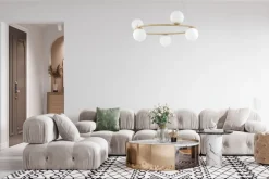 Große Hängelampe Modern Metall Glas G9 bis 0,7 m