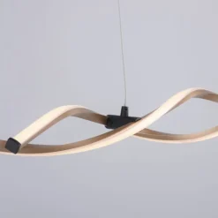 Große LED Hängelampe Schwarz Gold 105 cm 3000 K dimmbar