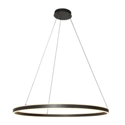 Große LED Pendelleuchte Schwarz Ø100 cm 80 W 2700 K