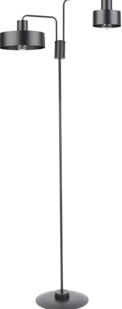 Große Stehleuchte Schwarz Metall Ambiente Lesen 169 cm