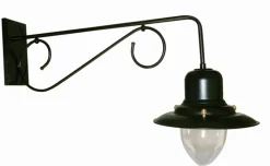 Große Wandlampe mit Schirm Schwarz T:87cm Aluminium