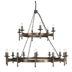 Großer Kronleuchter Schmiedeeisen Mittelalter Design