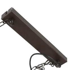 HAKON Lampe hängend Echt Holz Braun Metall Vintage