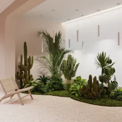 Hängelampe Aluminium GU10 Ø 6 cm rund H: max. 340 cm