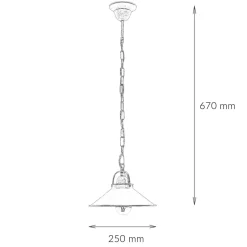 Hängelampe Antik Bronze Handarbeit