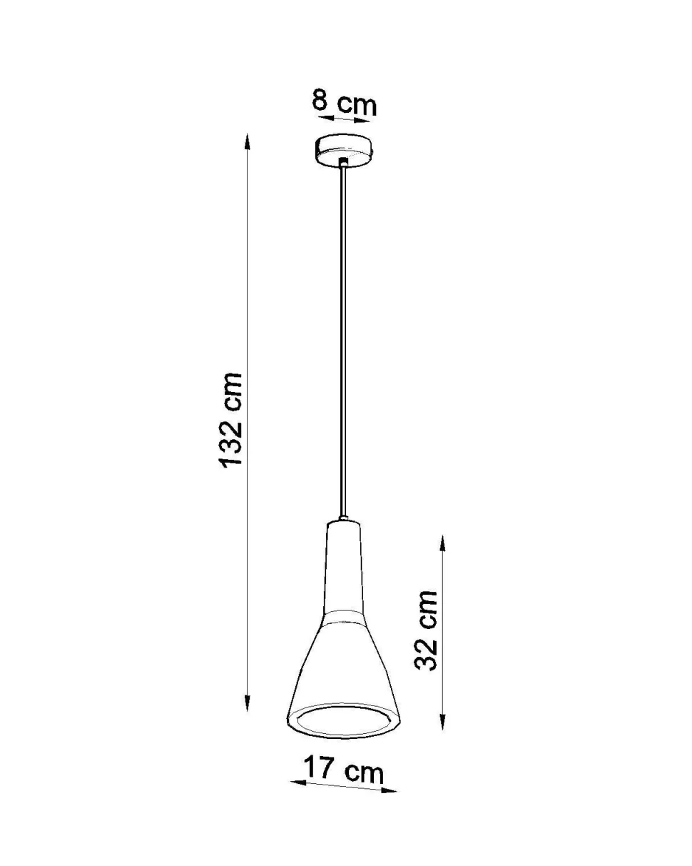 Hängelampe Beton Ø 17 cm Grau E27 Küche Esstisch