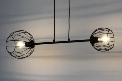 Hängelampe E27 Schwarz Metall Esstisch Retro Design