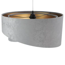 Hängelampe Esstischleuchte Grau Gold Wohnzimmer