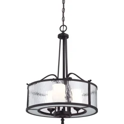 Hängelampe Esszimmer Glas Metall Vintage Landhaus