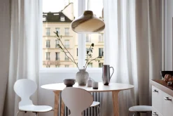 Hängelampe Glas B: 44,5 cm H: max. 140 cm E27 Braun marmoriert