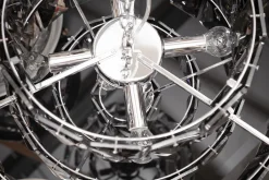 Hängelampe Glas Grau Ø50 cm 6-flammig E14 stylisch