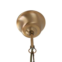 Hängelampe Glas Metall in Bronze B:31 cm E14 stilvoll