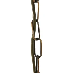 Hängelampe Glas Metall in Bronze B:31 cm E14 stilvoll
